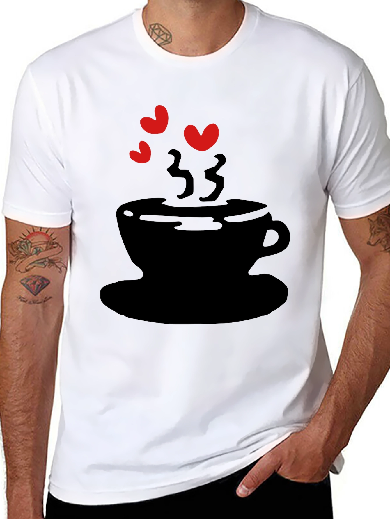 Love Coffee T-Shirt - Black Graphic Tee