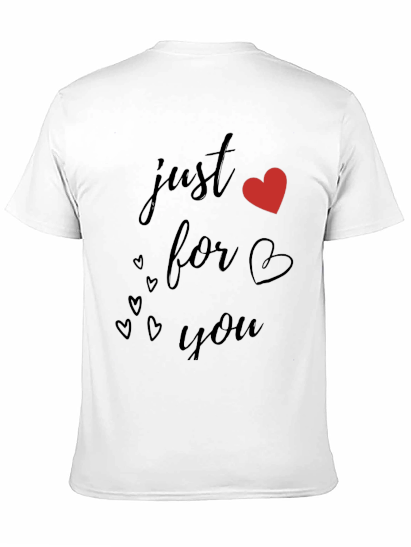 Just For You Black Heart Graphic T-Shirt