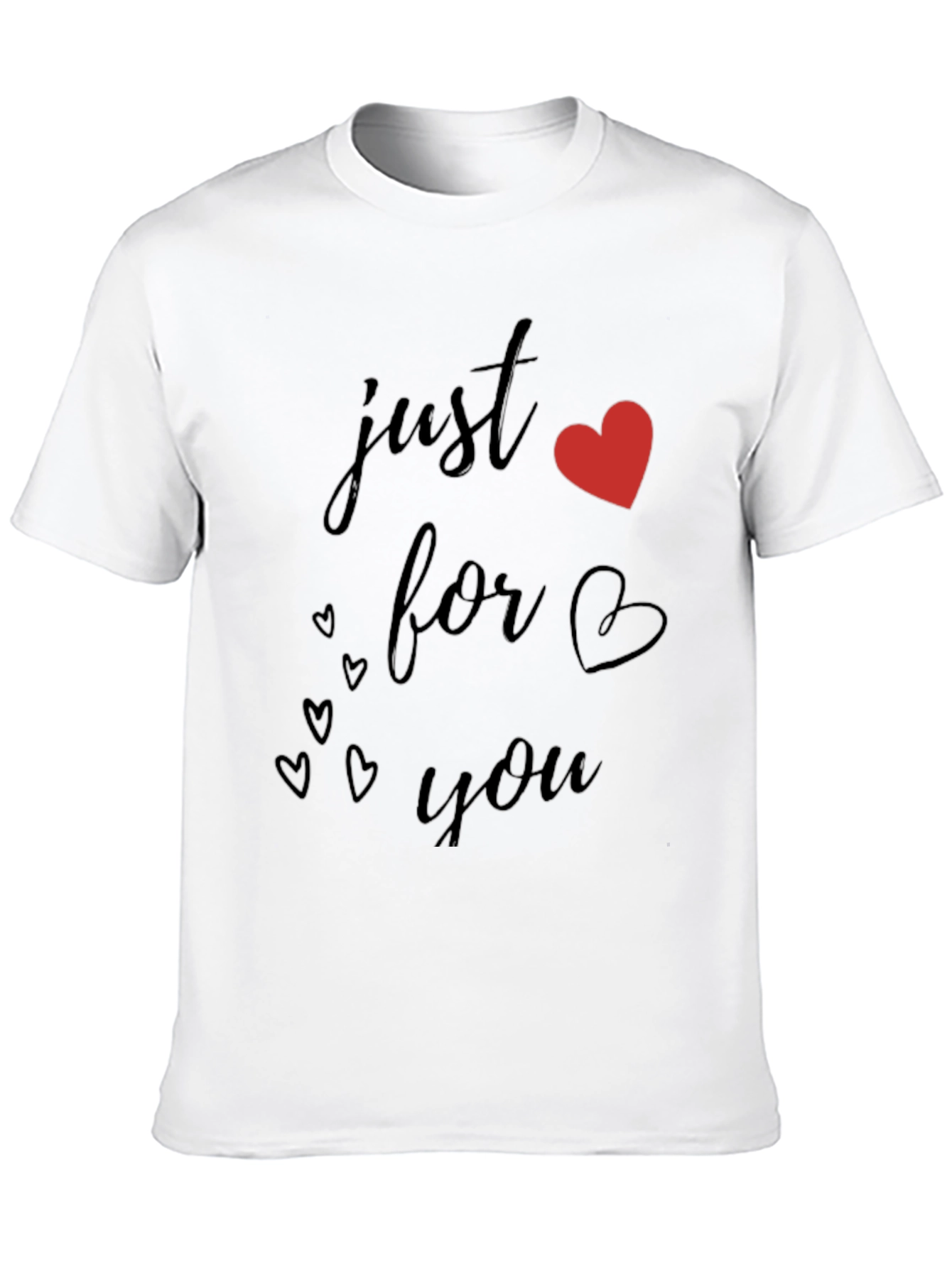 Just For You Black Heart Graphic T-Shirt