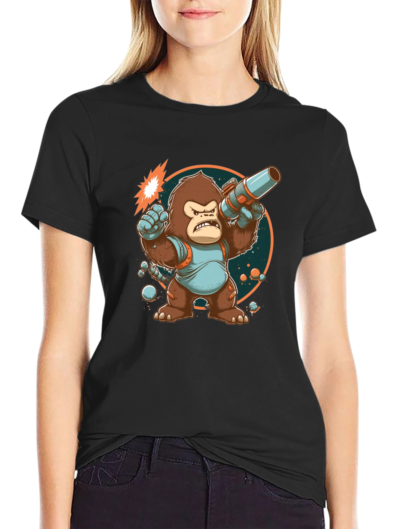Space Gorilla Graphic T-Shirt