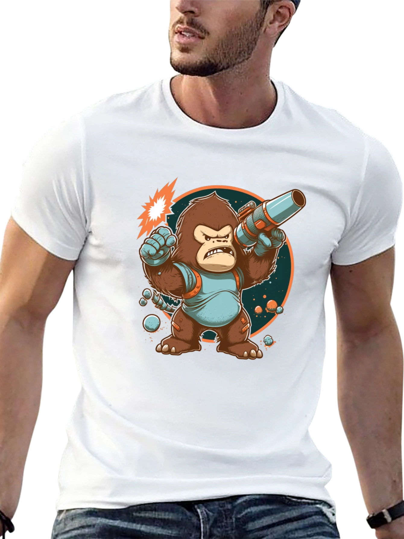 Space Gorilla Graphic T-Shirt