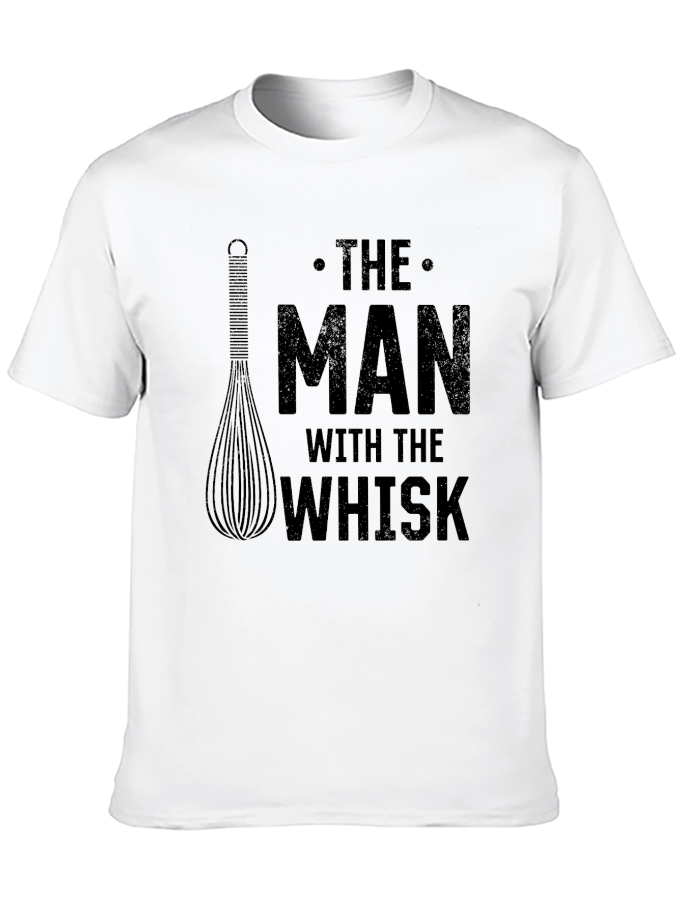 The Man With The Whisk Black T-Shirt