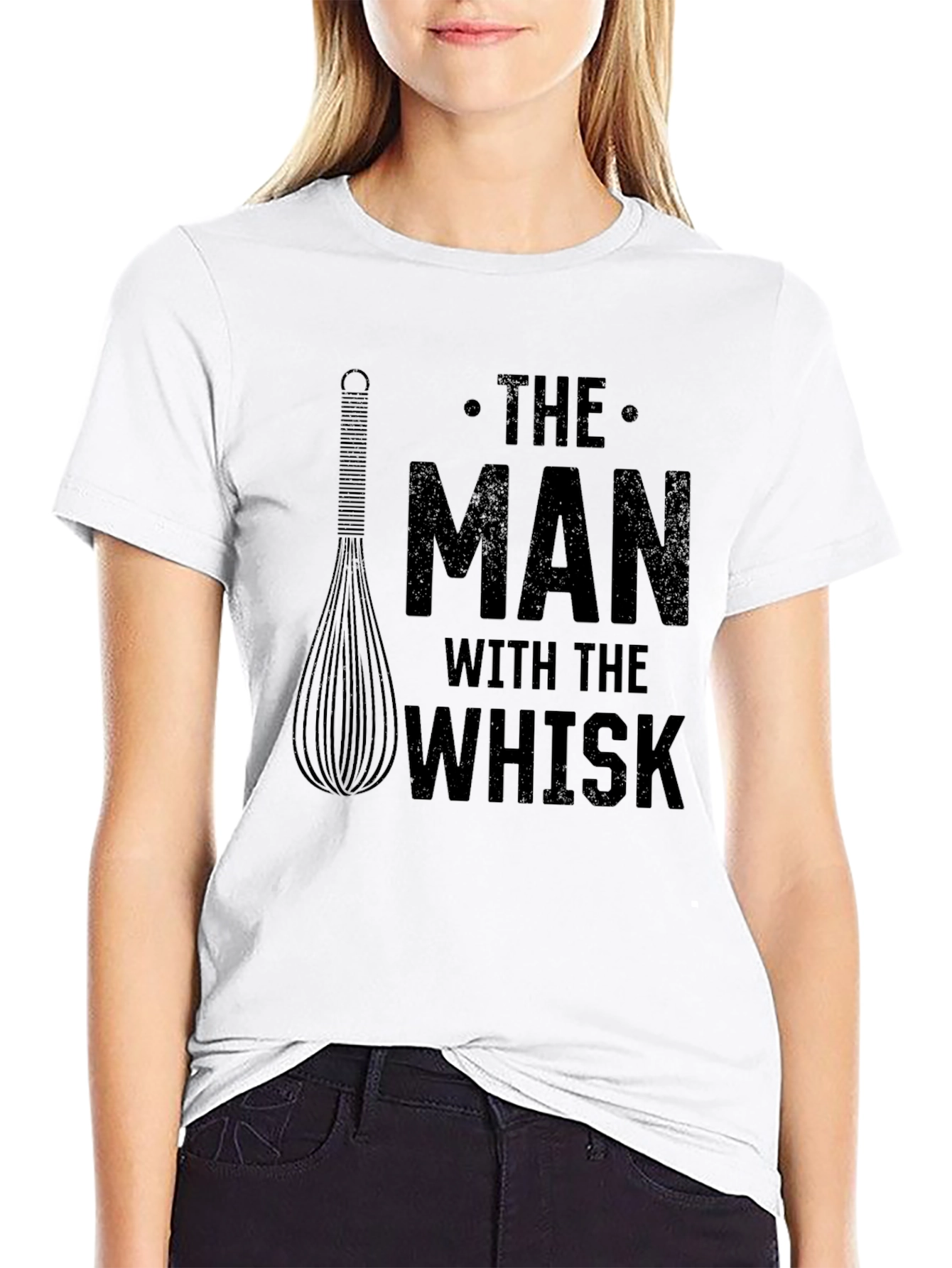 The Man With The Whisk Black T-Shirt