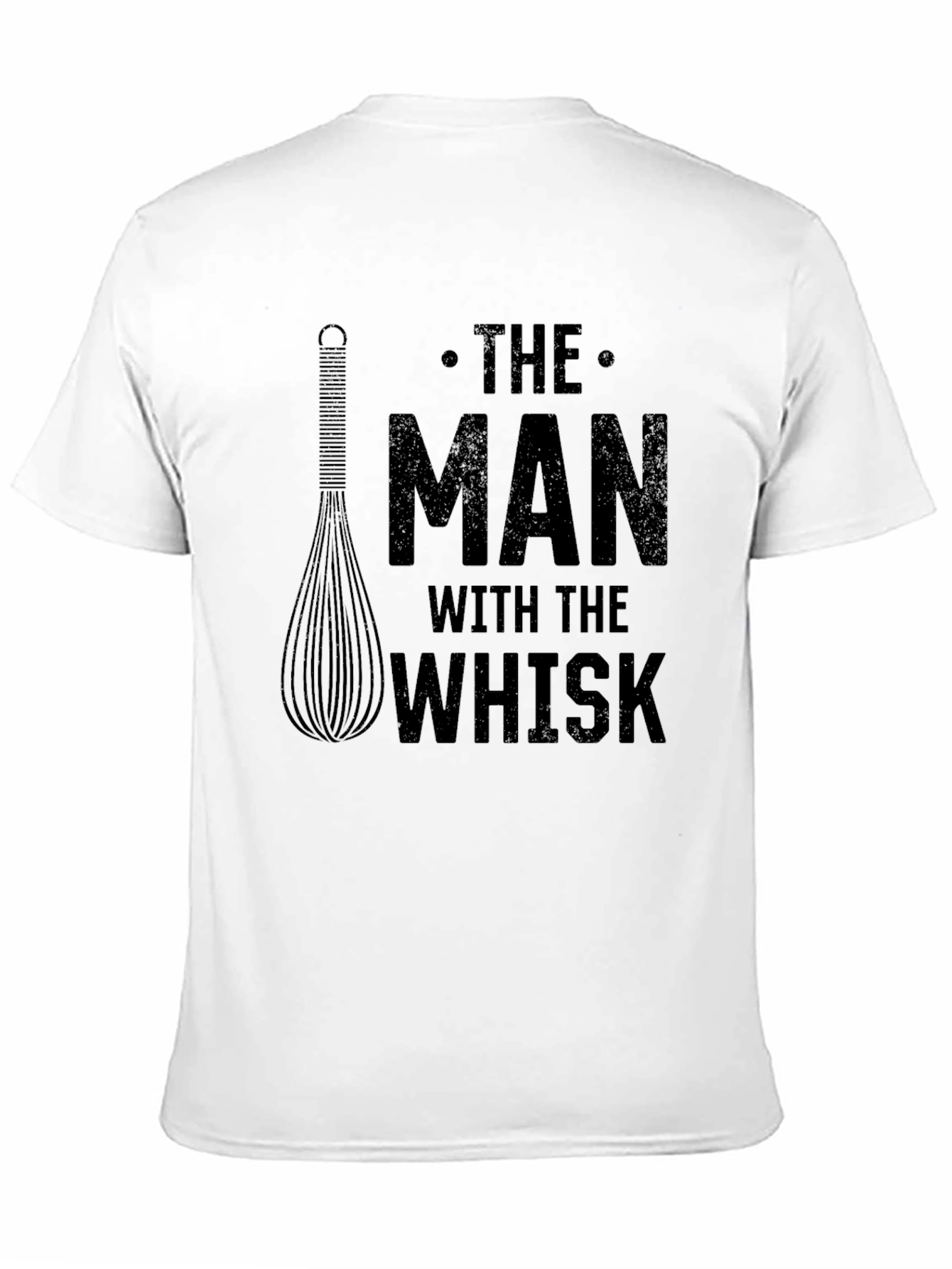 The Man With The Whisk Black T-Shirt