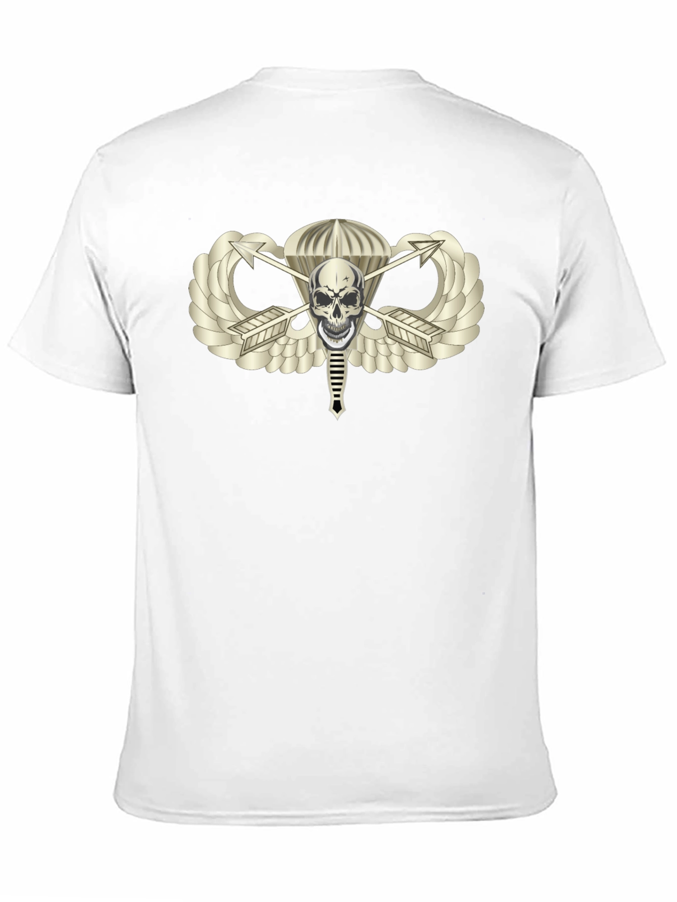 Skull Parachute Badge Black T-Shirt