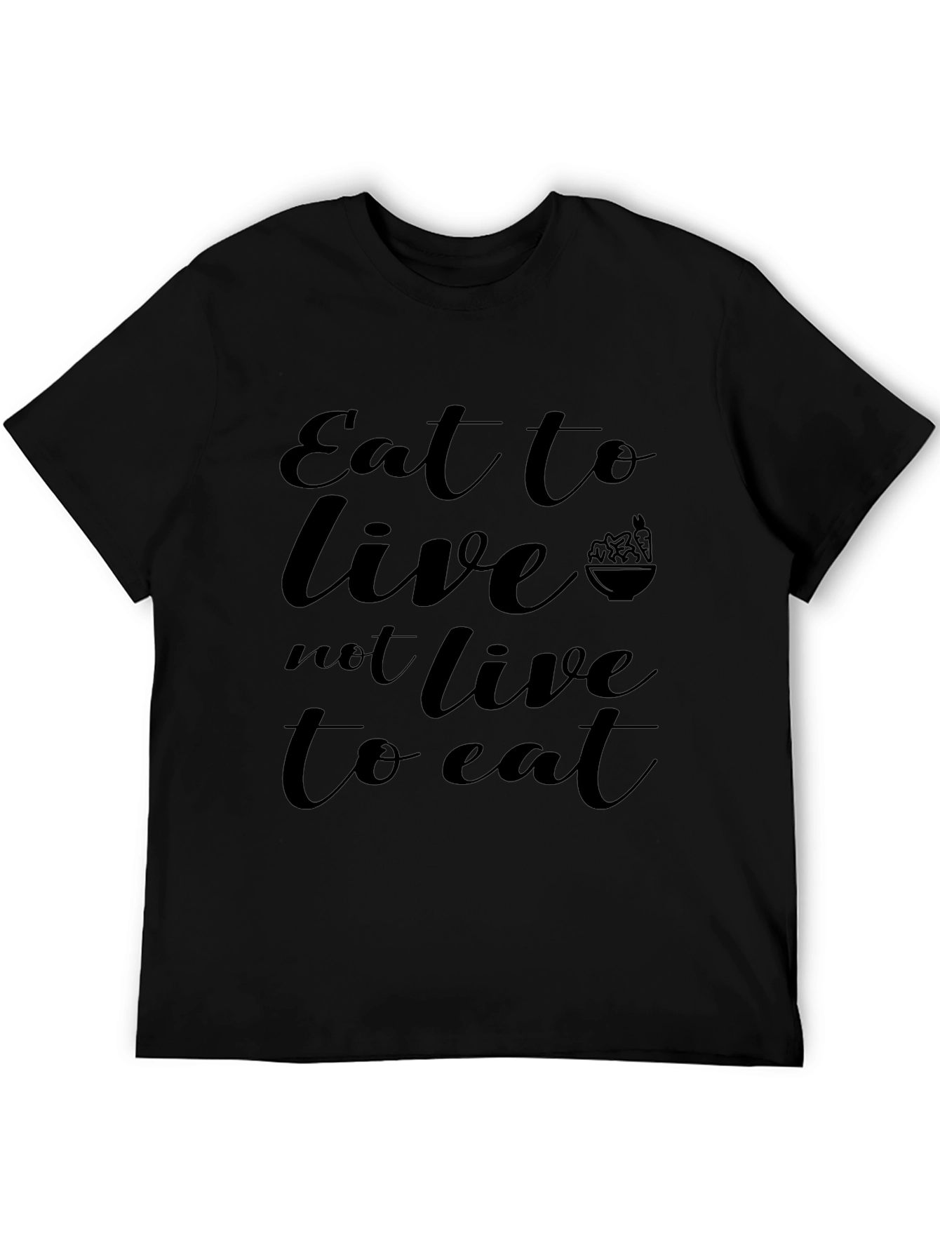 Eat To Live Black Graphic Tee