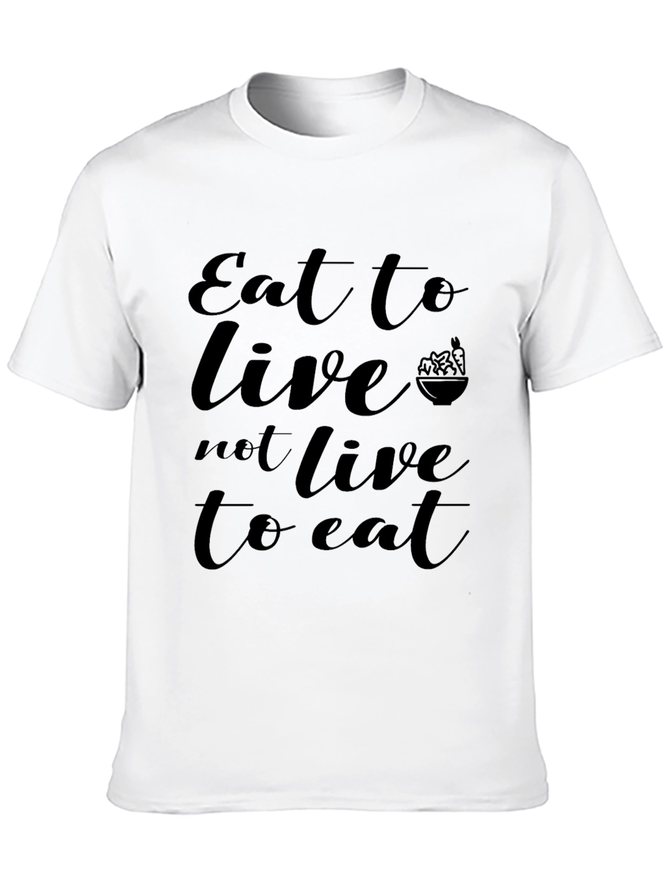 Eat To Live Black Graphic Tee