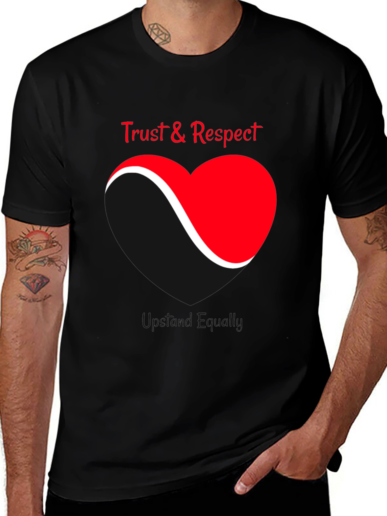 Trust & Respect Heart Graphic T-Shirt
