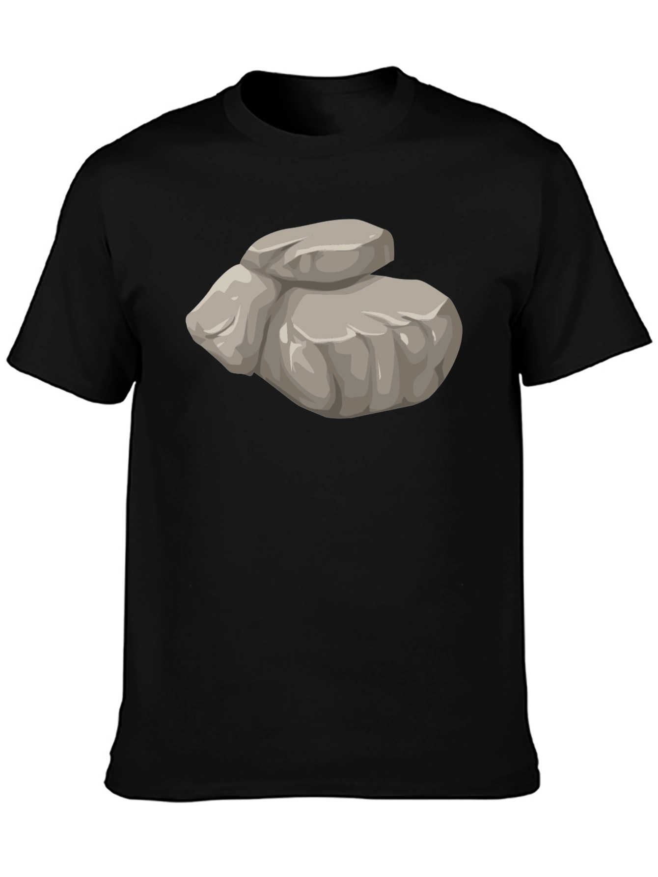 Funny Rock Pile Graphic T-Shirt - Black