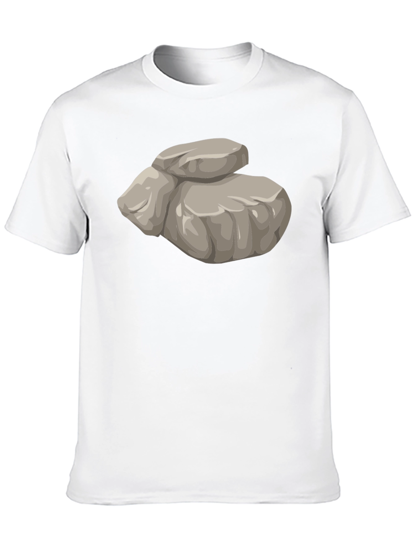 Funny Rock Pile Graphic T-Shirt - Black