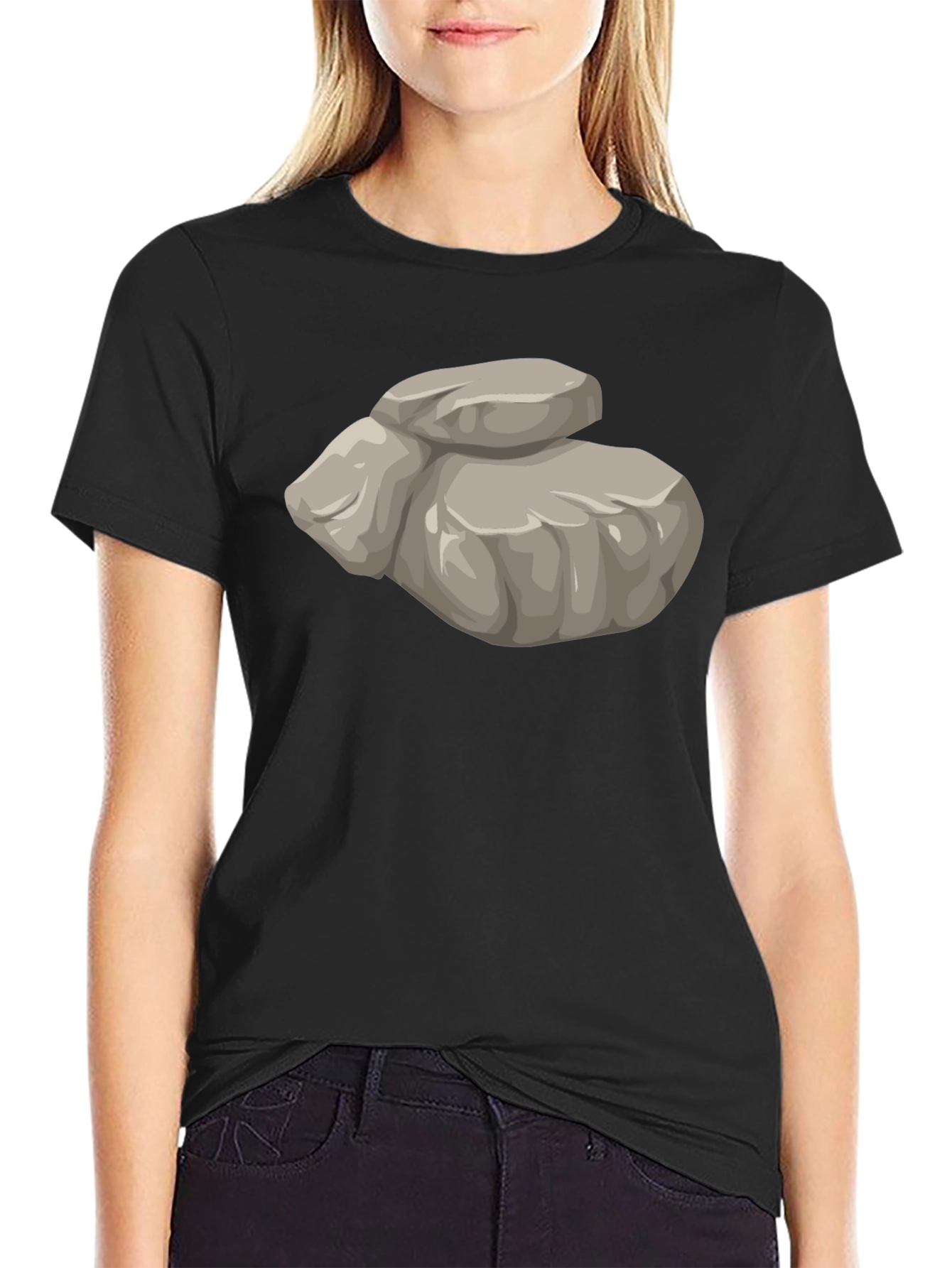Funny Rock Pile Graphic T-Shirt - Black