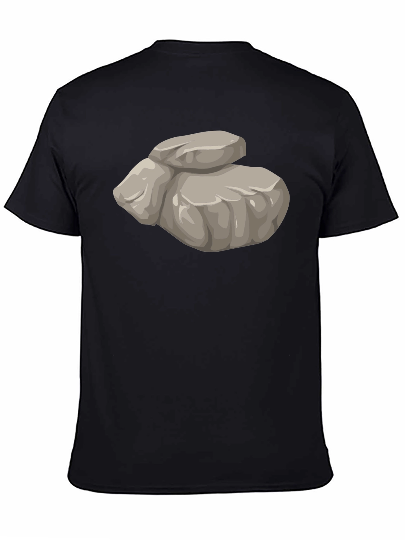 Funny Rock Pile Graphic T-Shirt - Black