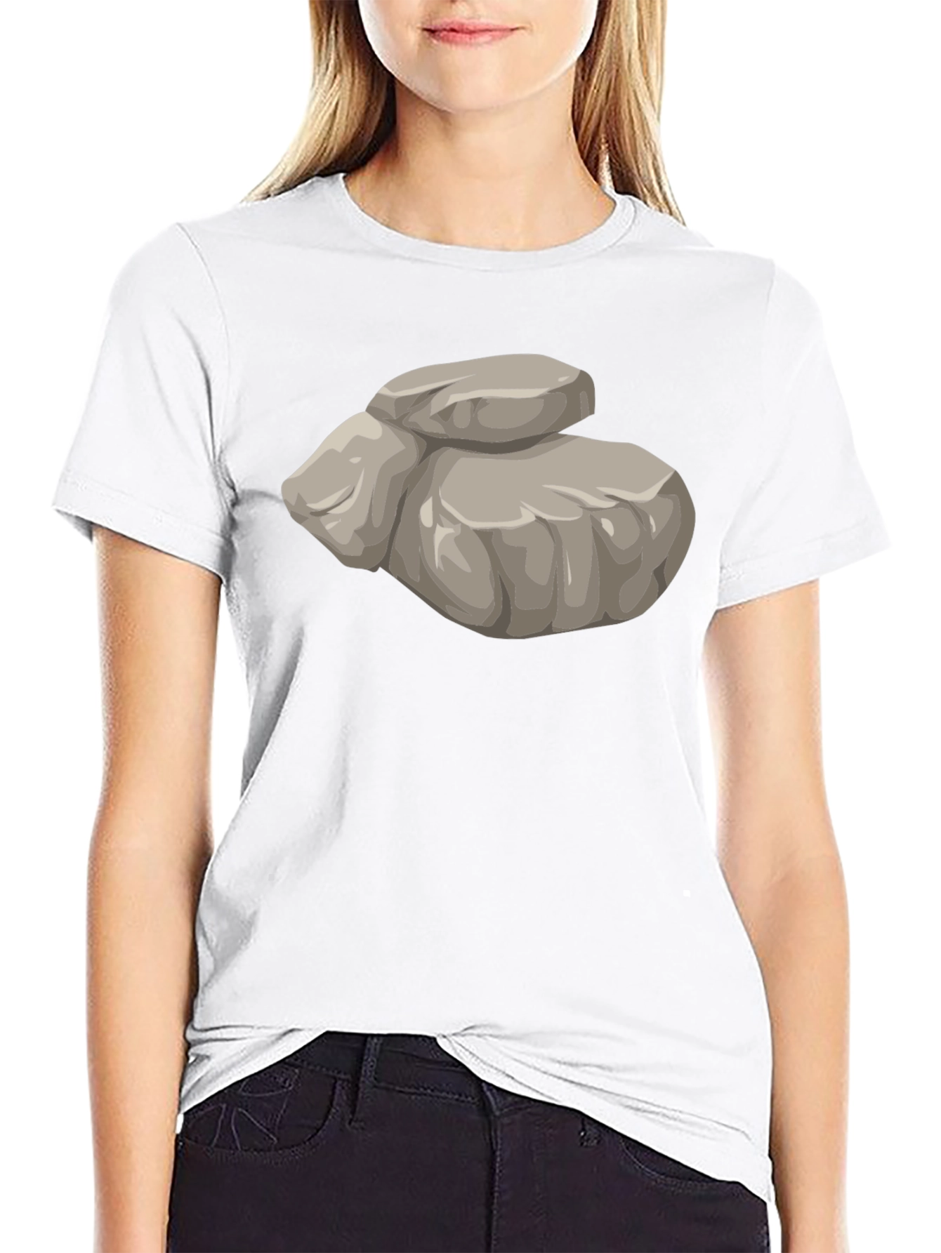 Funny Rock Pile Graphic T-Shirt - Black