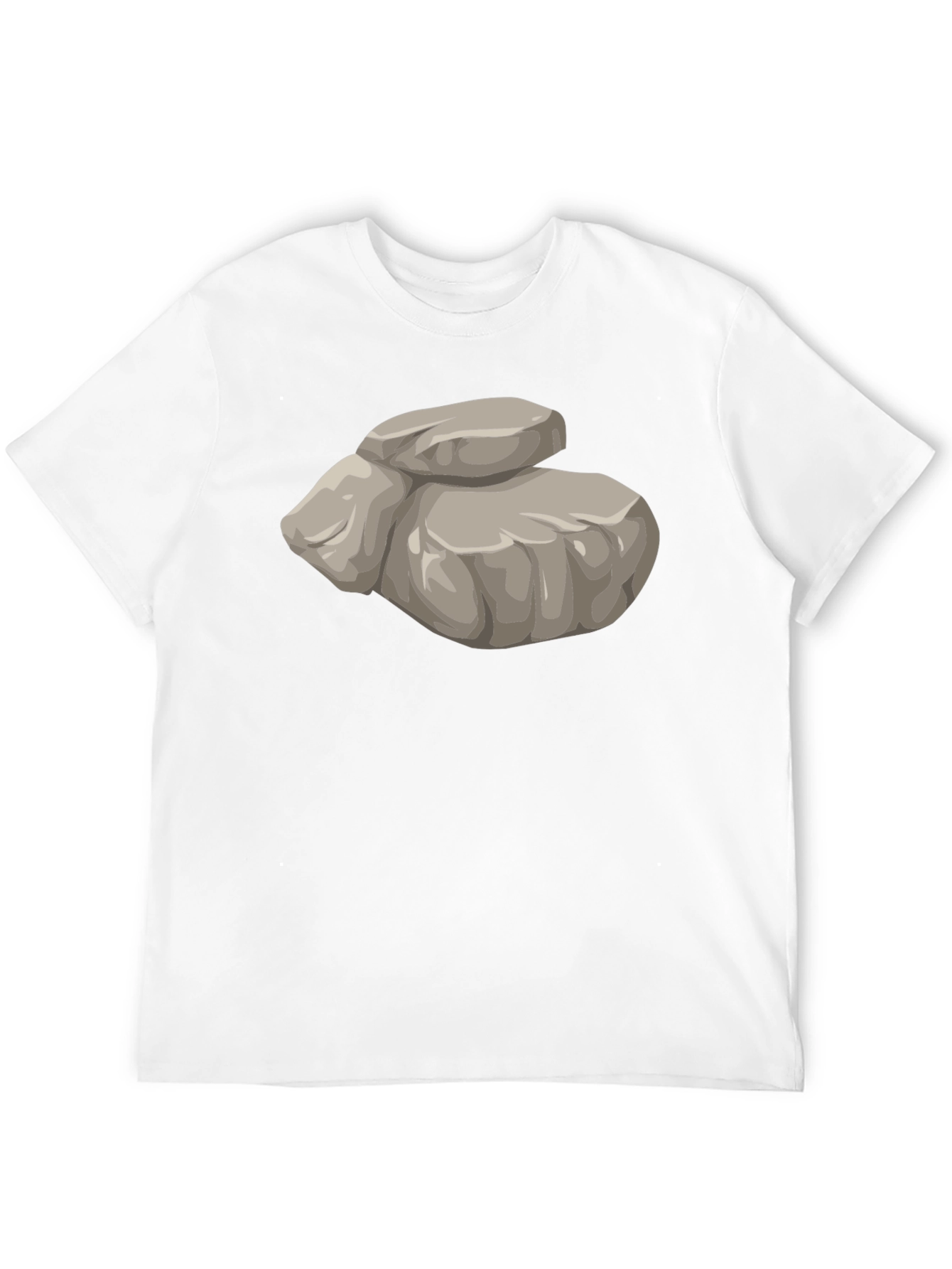 Funny Rock Pile Graphic T-Shirt - Black