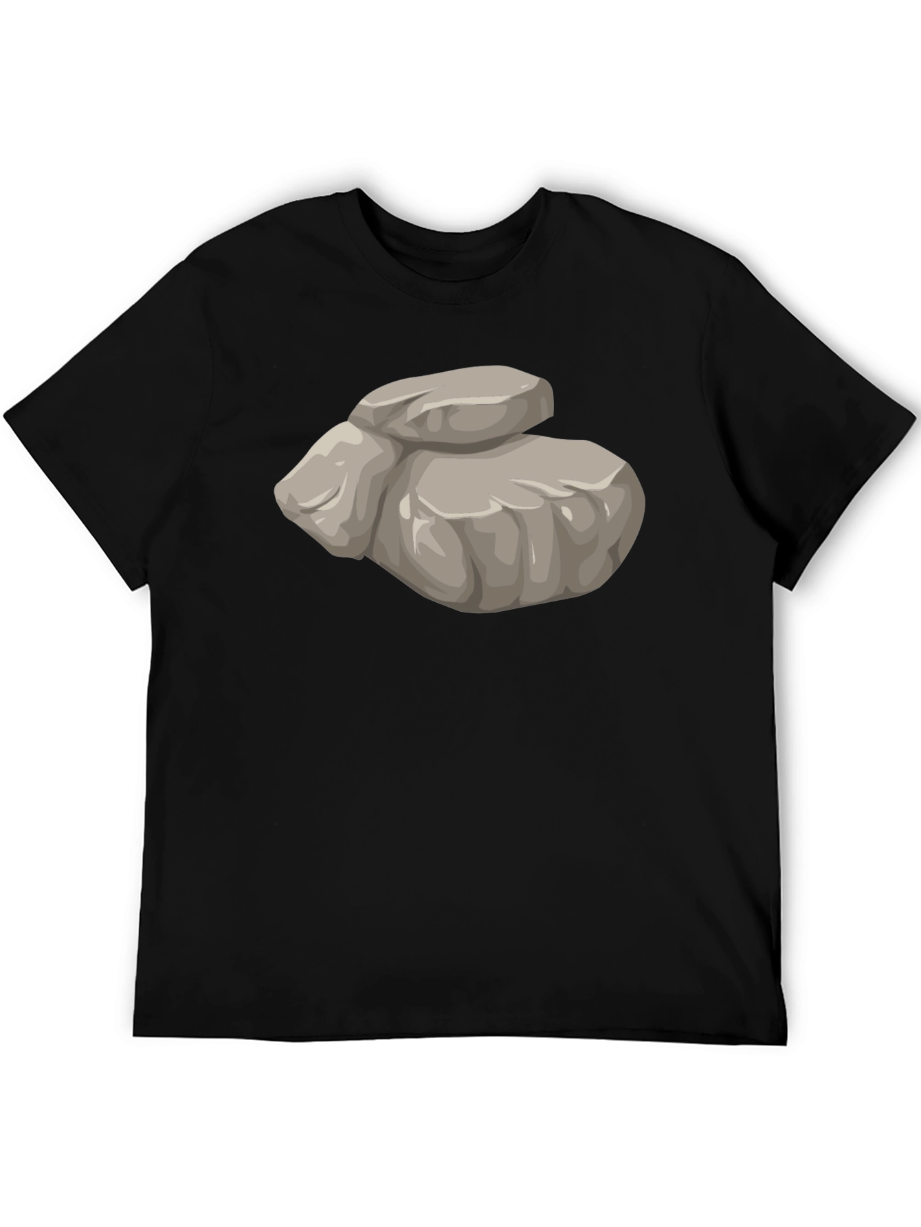Funny Rock Pile Graphic T-Shirt - Black