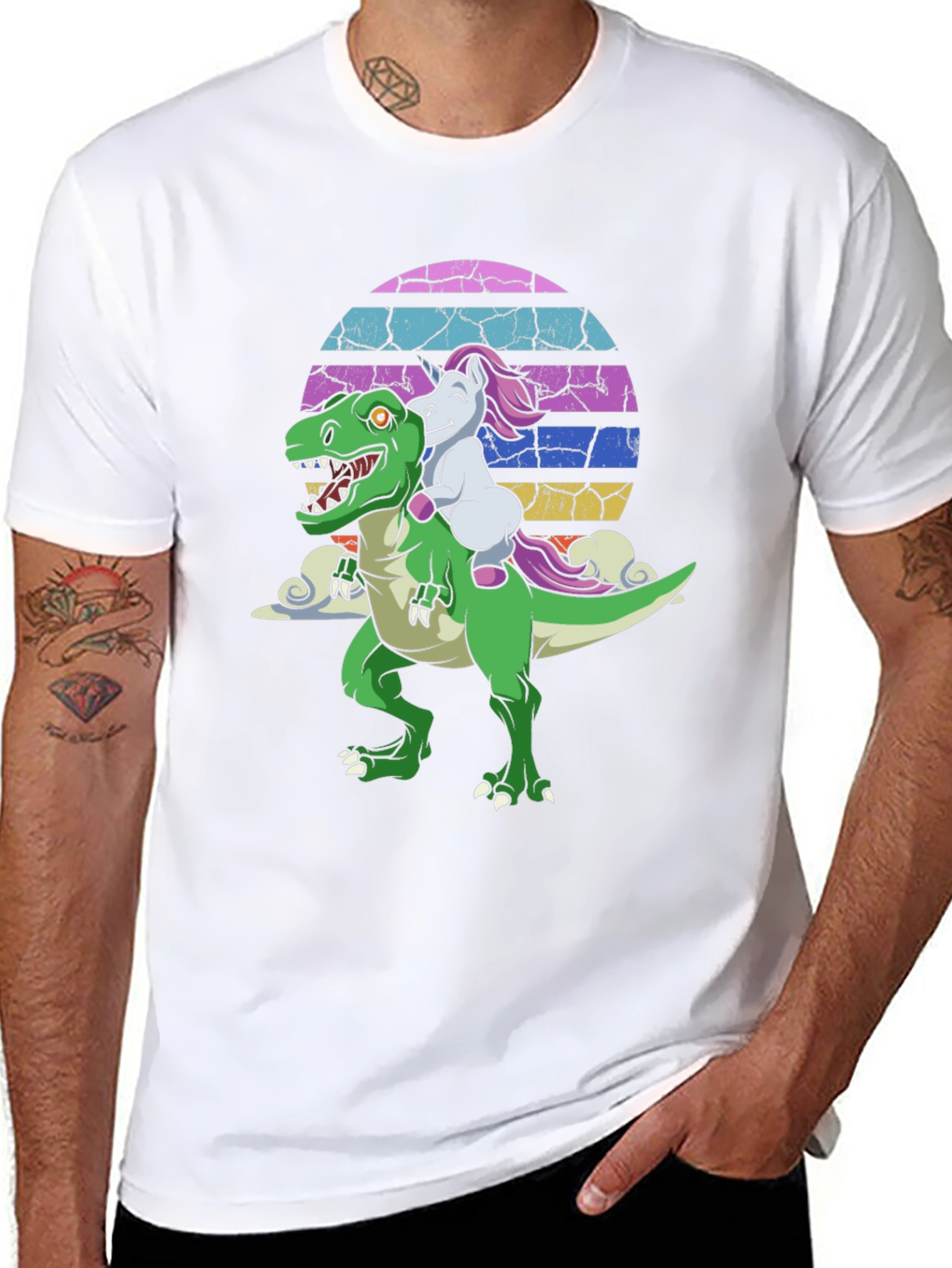 Dino & Unicorn Sunset T-Shirt