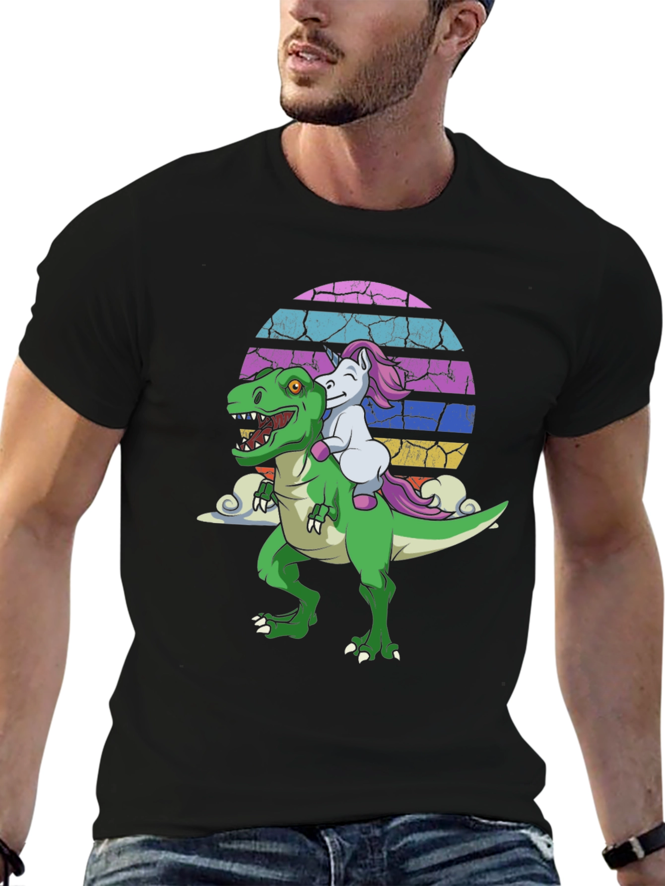 Dino & Unicorn Sunset T-Shirt