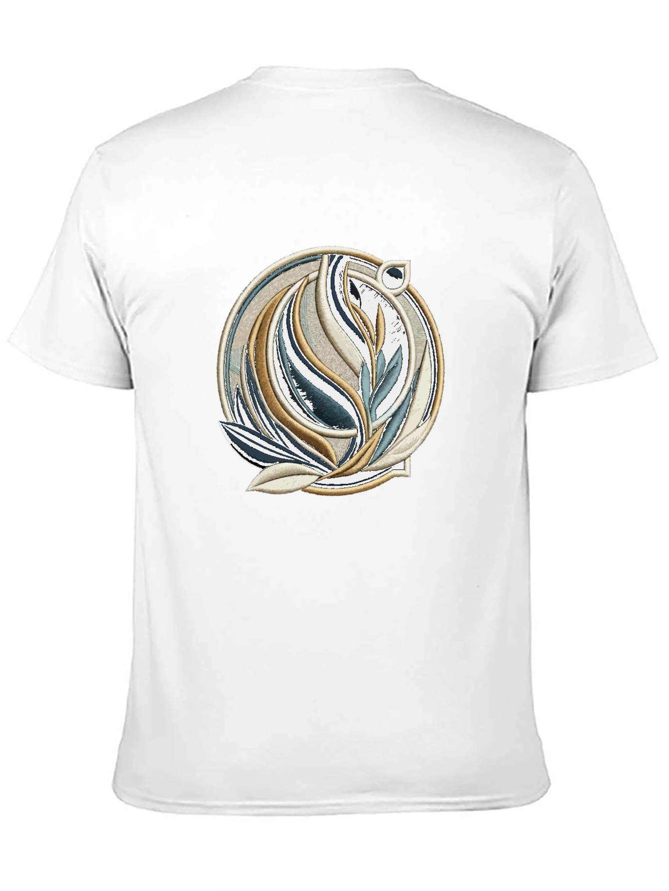 Elegant Botanical Graphic Black T-Shirt