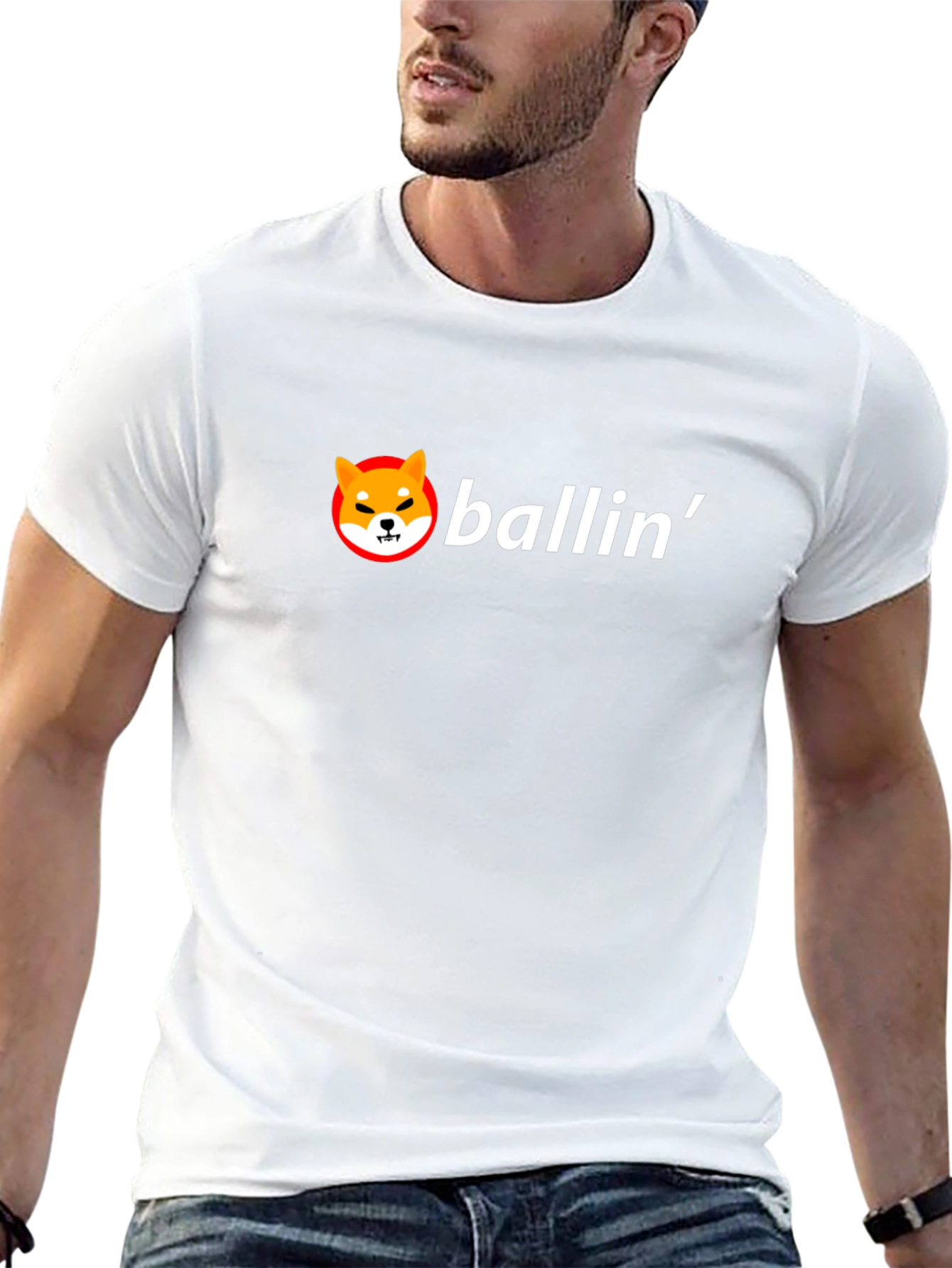 Ballin Shiba Inu T-Shirt - Crypto Meme Tee