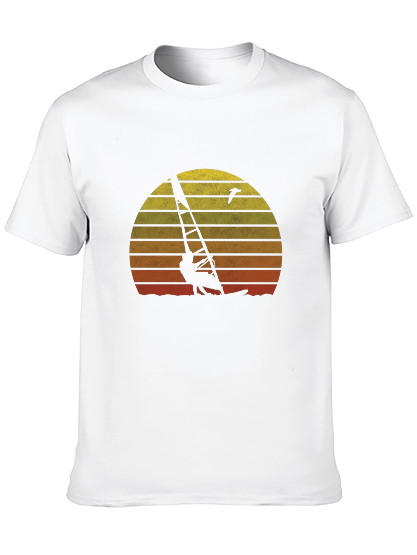 Sunset Windsurfer Graphic Tee - Retro Style