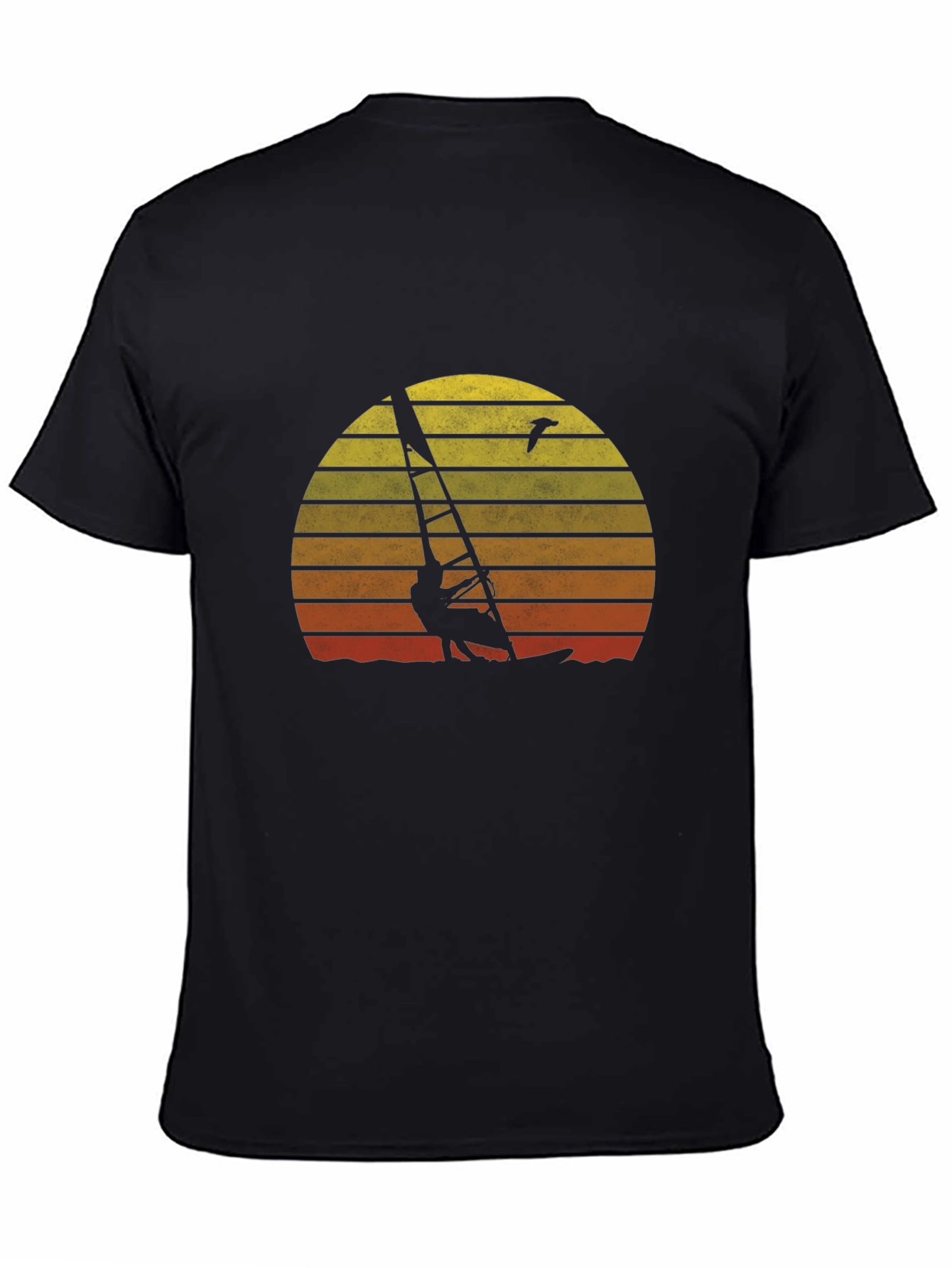 Sunset Windsurfer Graphic Tee - Retro Style