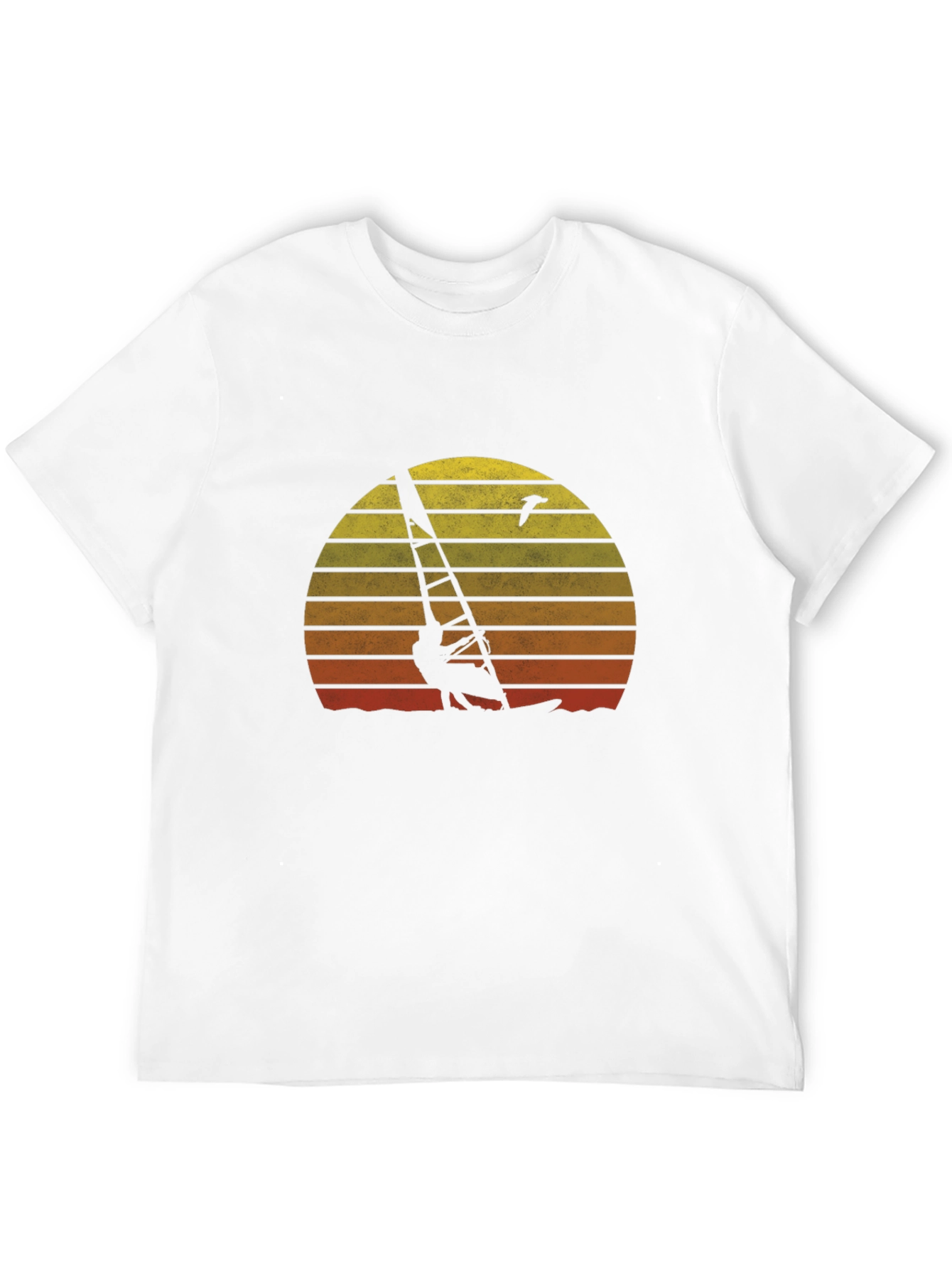 Sunset Windsurfer Graphic Tee - Retro Style