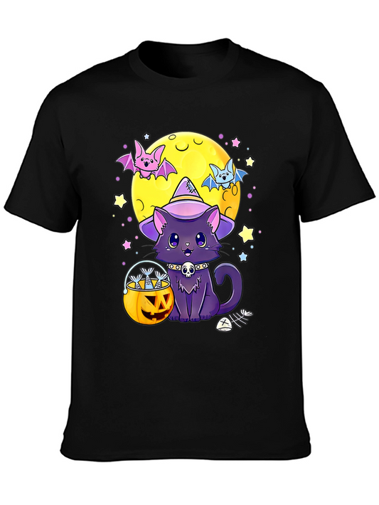 Halloween Cat Moon T-Shirt