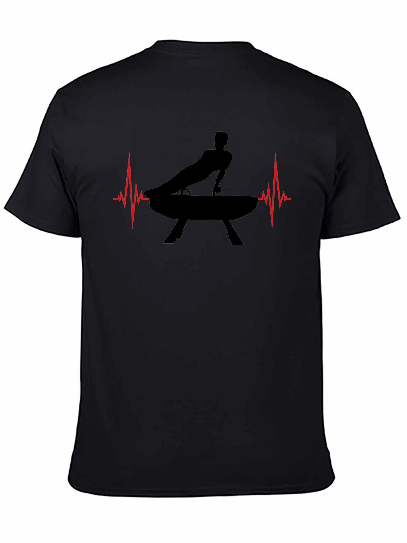 Gymnast Heartbeat Black T-Shirt