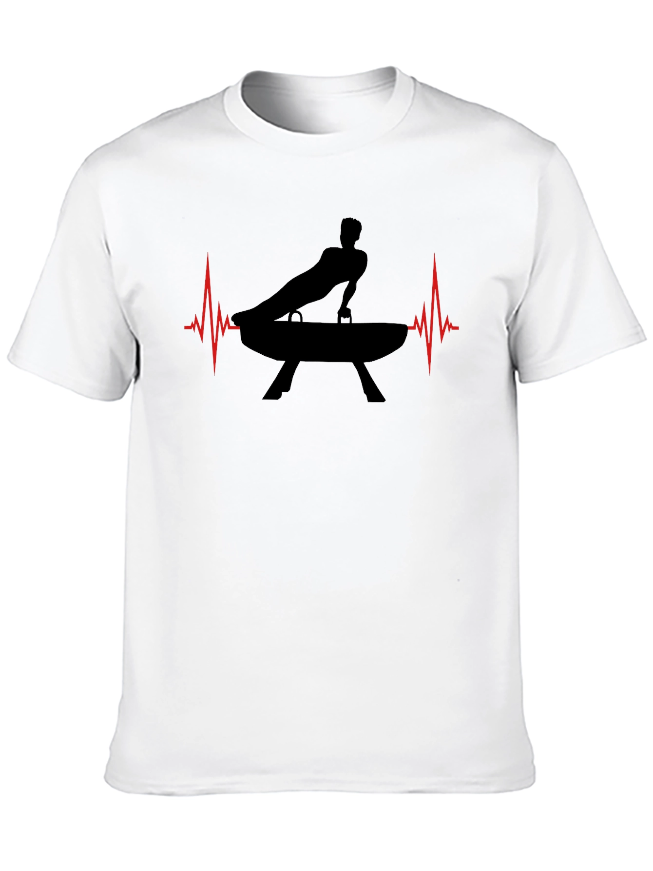 Gymnast Heartbeat Black T-Shirt