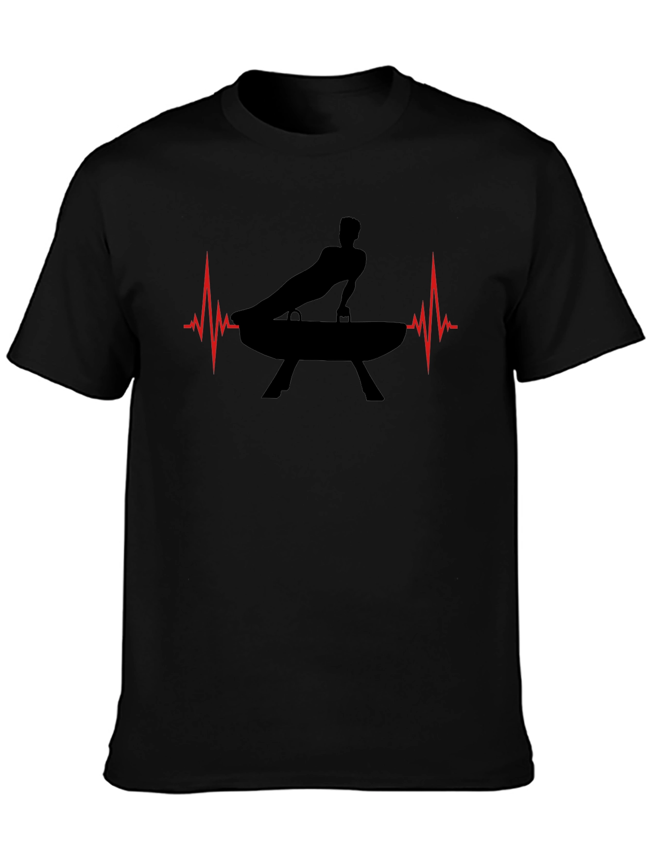 Gymnast Heartbeat Black T-Shirt