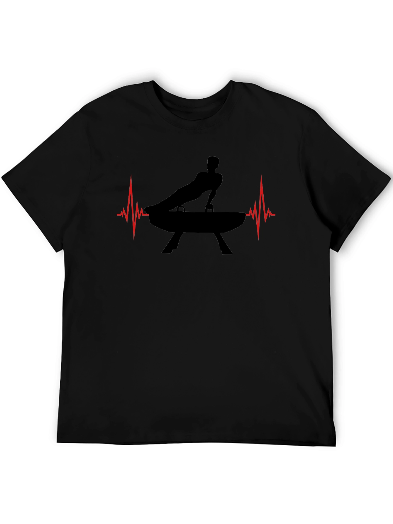 Gymnast Heartbeat Black T-Shirt