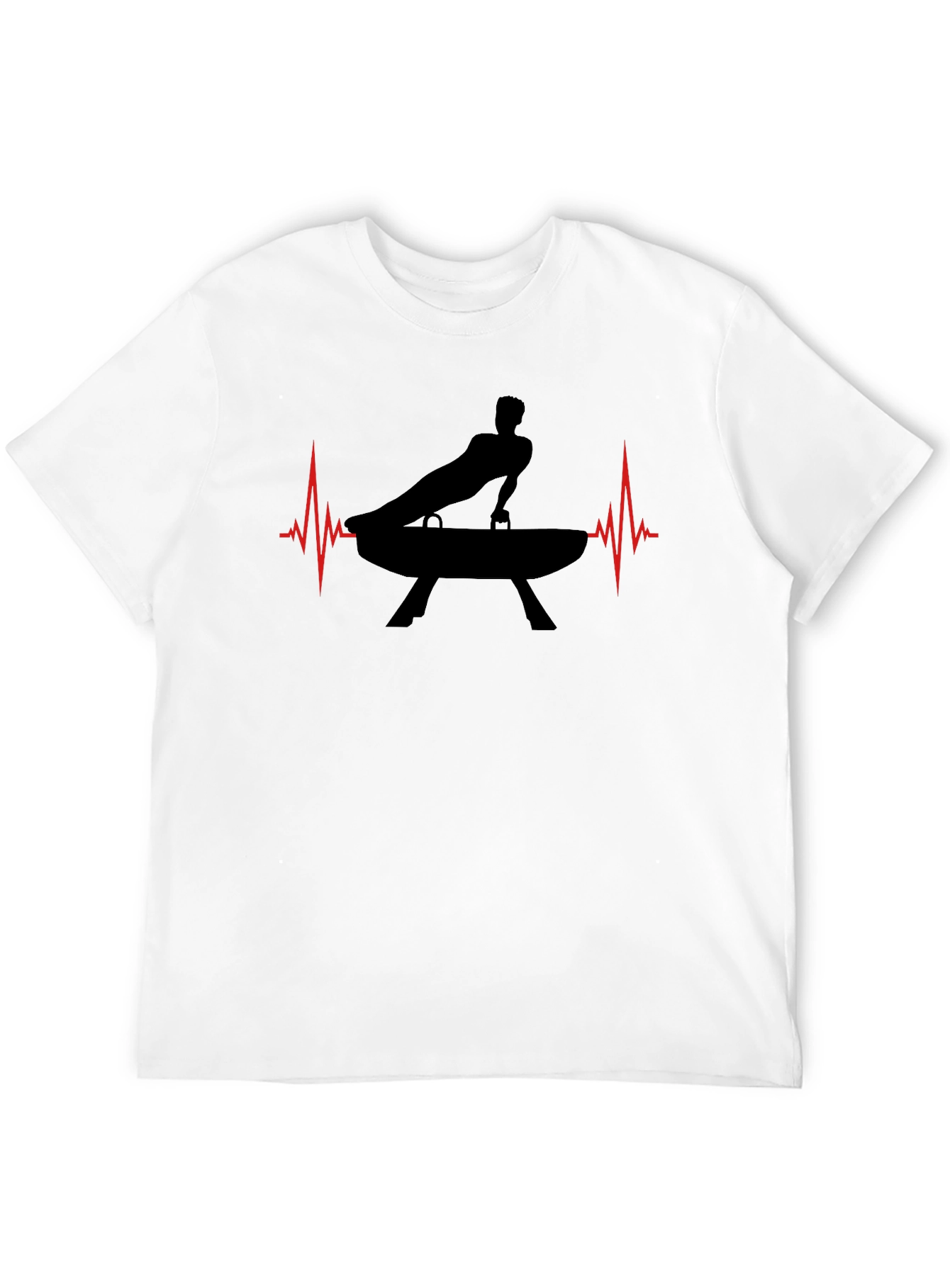Gymnast Heartbeat Black T-Shirt