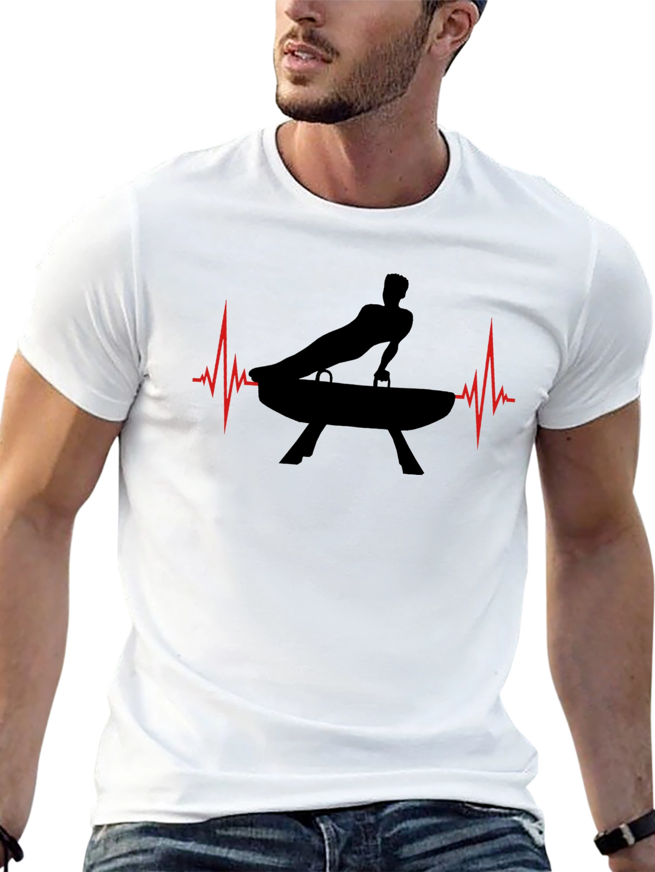 Gymnast Heartbeat Black T-Shirt
