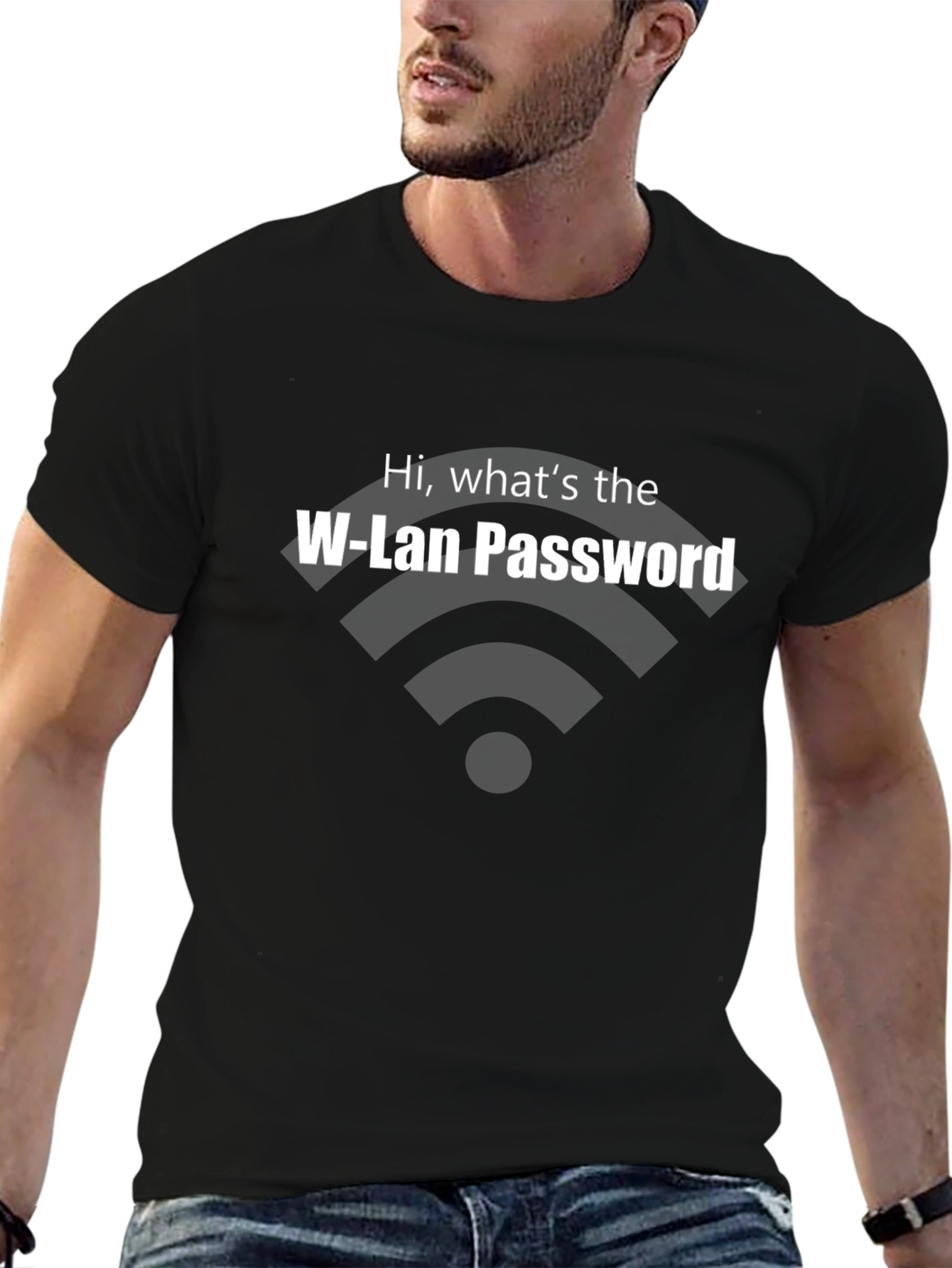 Hi Whats the W-Lan Password? Funny T-Shirt