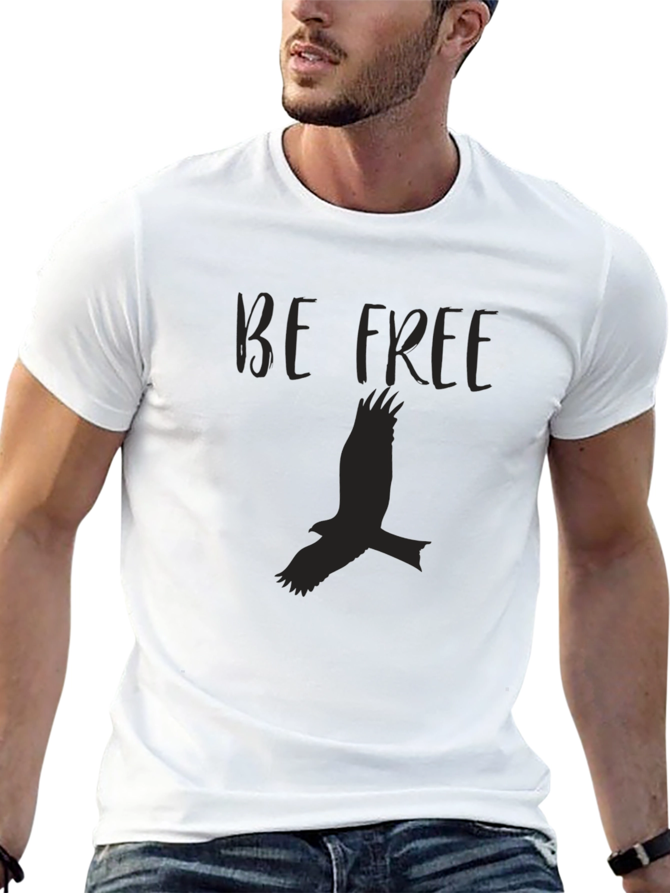 Be Free Bird Graphic Black T-Shirt