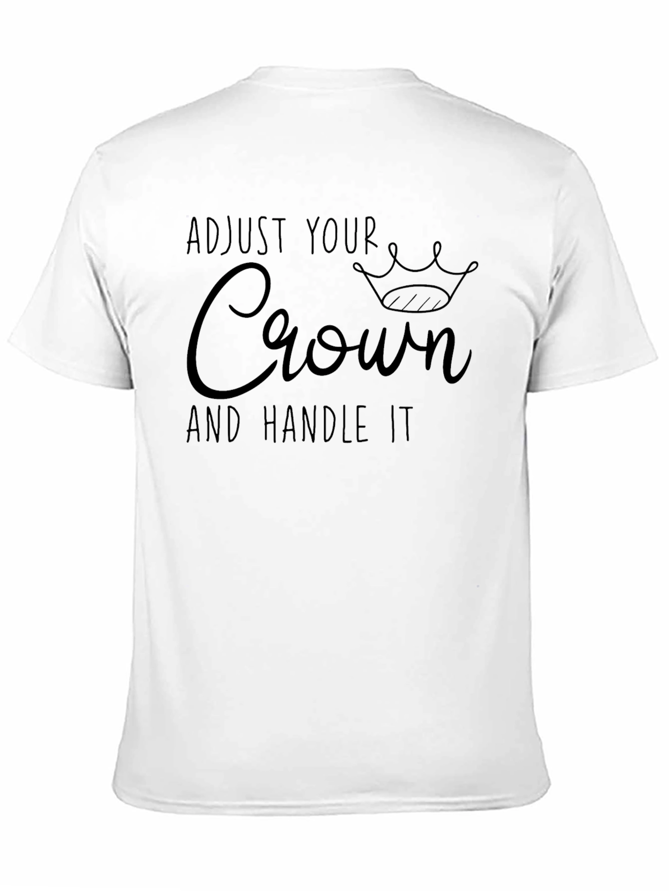 Adjust Your Crown T-Shirt - Black Cotton Blend