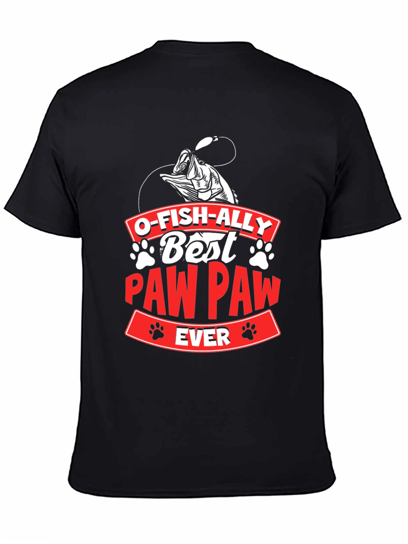 O-Fish-Ally Best Paw Paw Ever Graphic T-Shirt