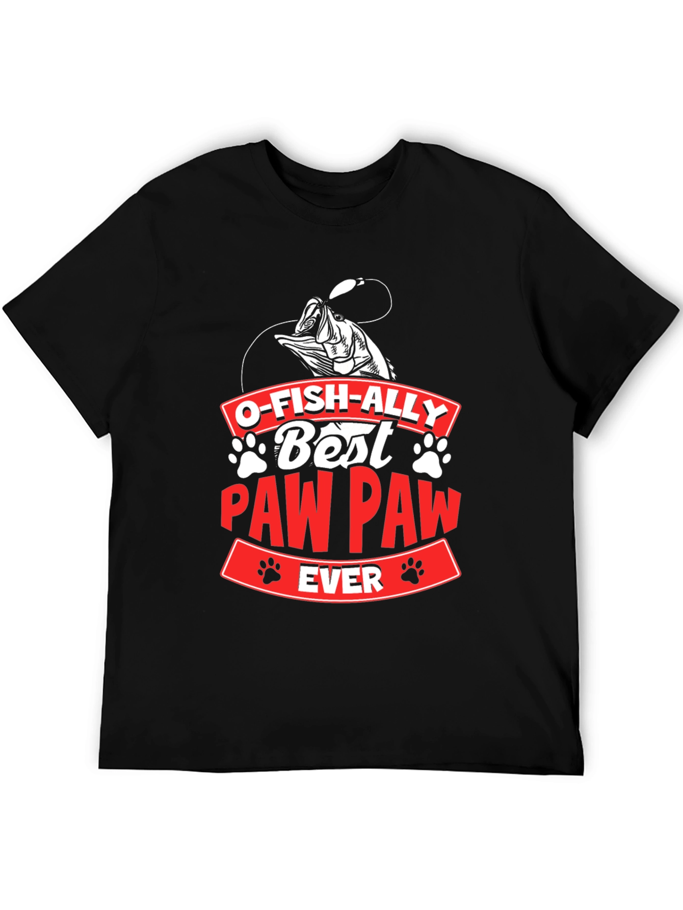 O-Fish-Ally Best Paw Paw Ever Graphic T-Shirt