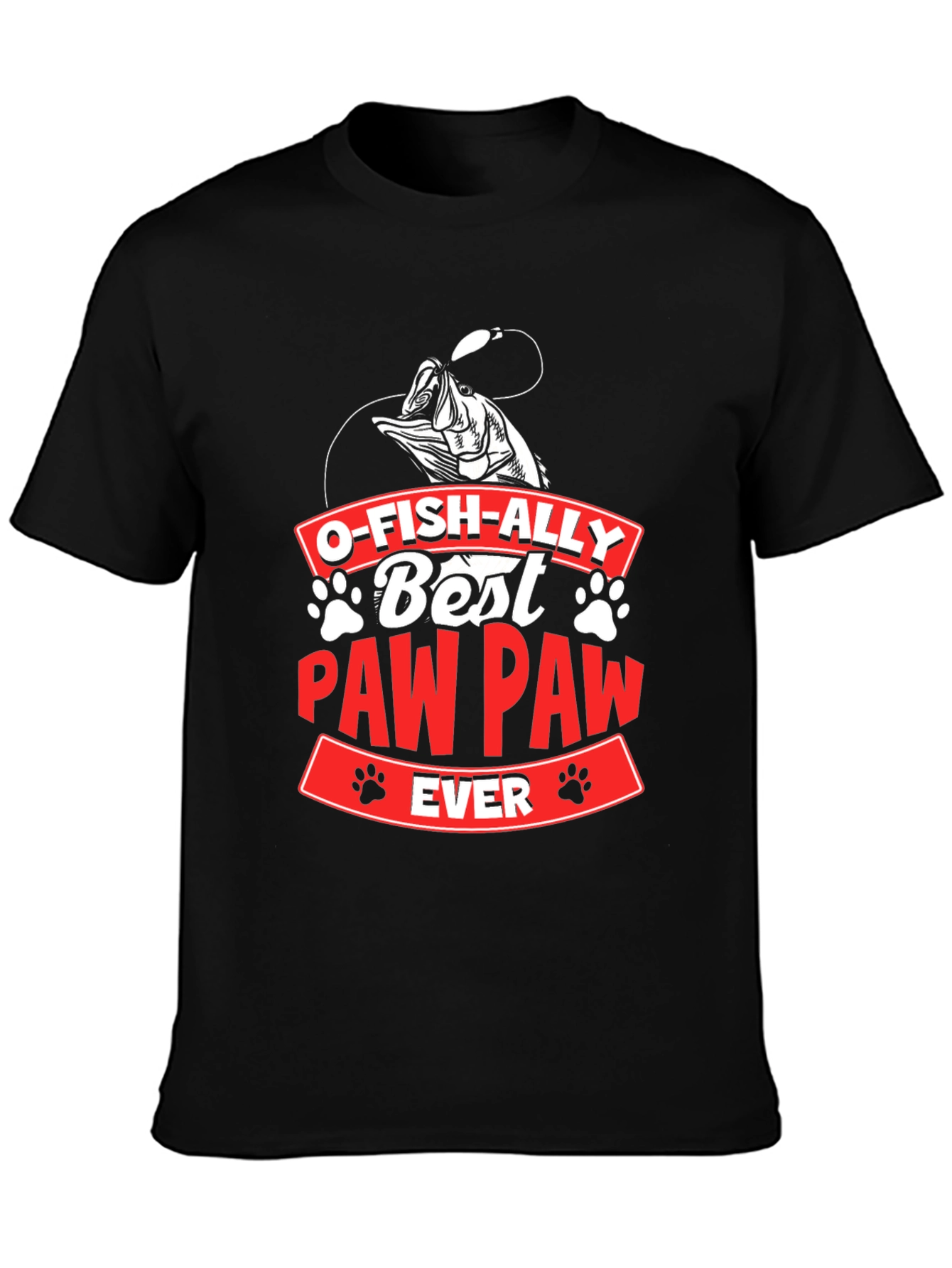 O-Fish-Ally Best Paw Paw Ever Graphic T-Shirt