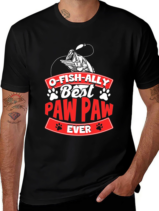 O-Fish-Ally Best Paw Paw Ever Graphic T-Shirt