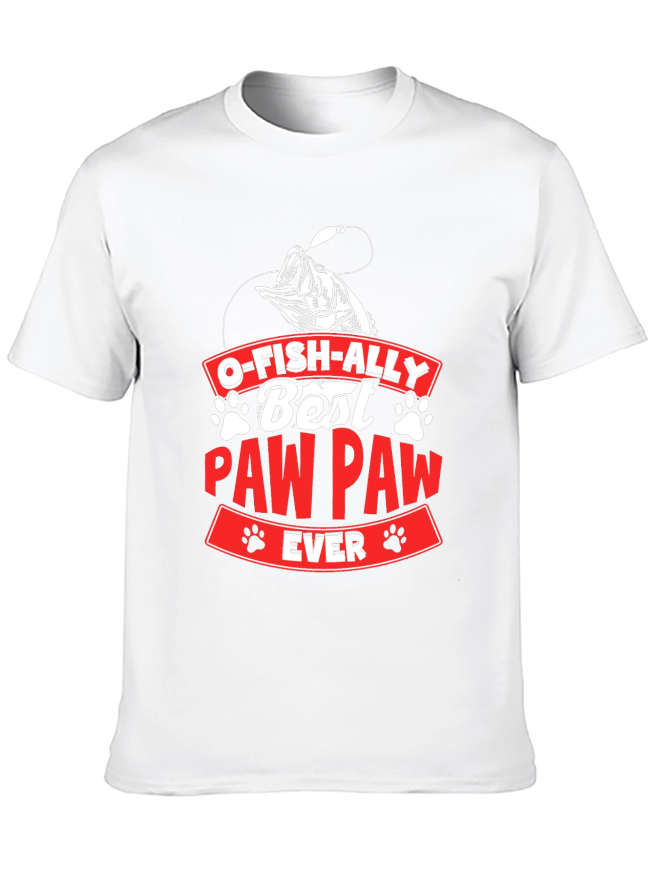 O-Fish-Ally Best Paw Paw Ever Graphic T-Shirt