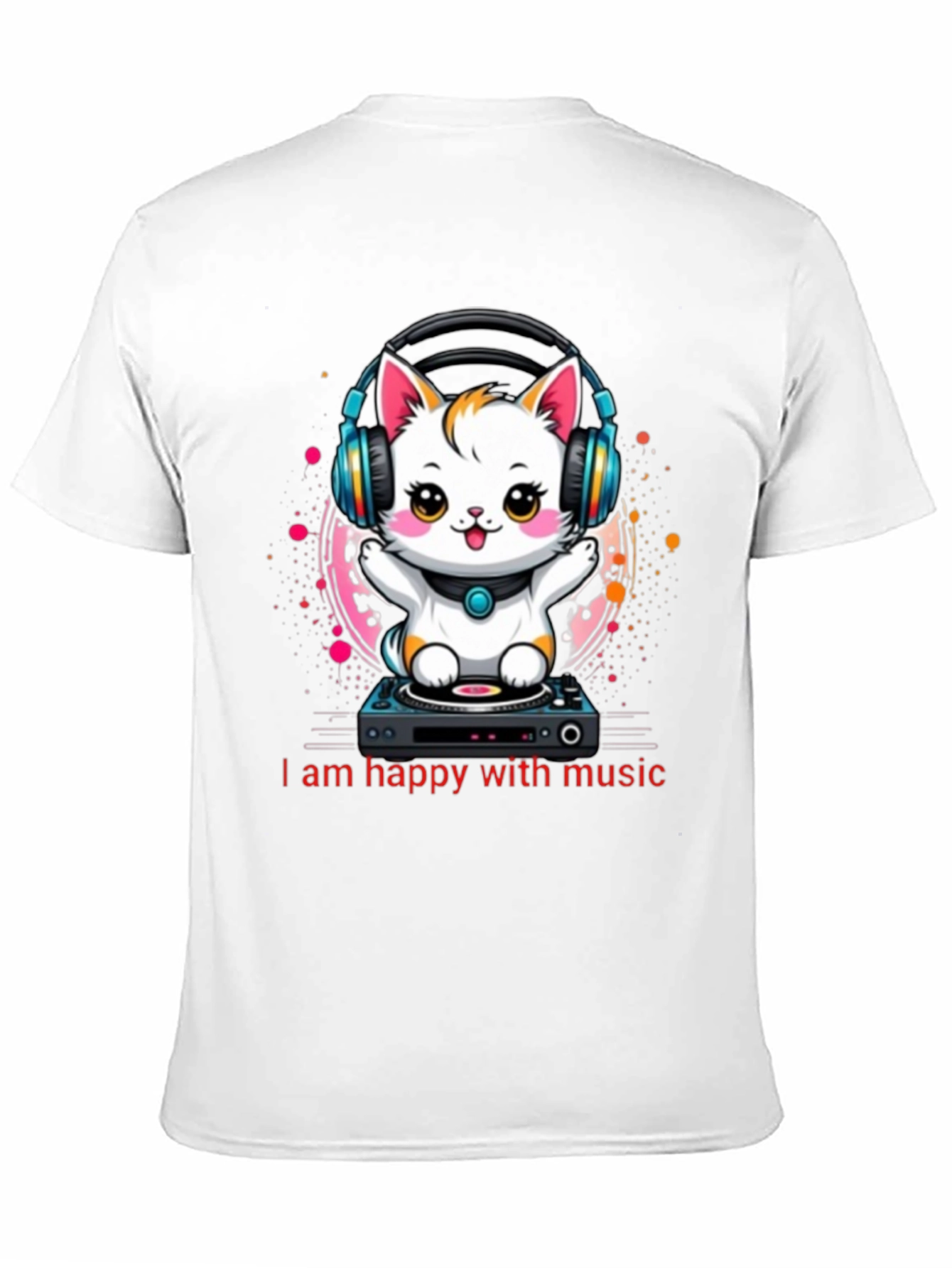 Music Lover Tee: DJ Cat Graphic T-Shirt