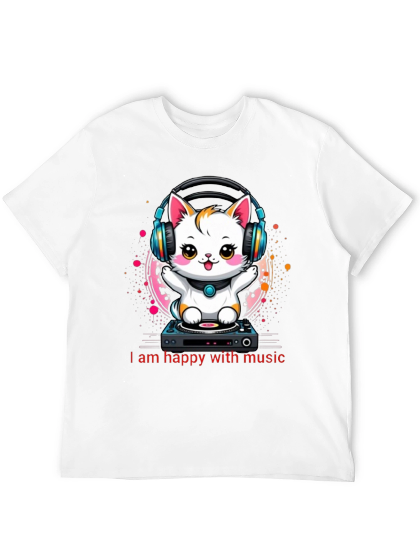 Music Lover Tee: DJ Cat Graphic T-Shirt