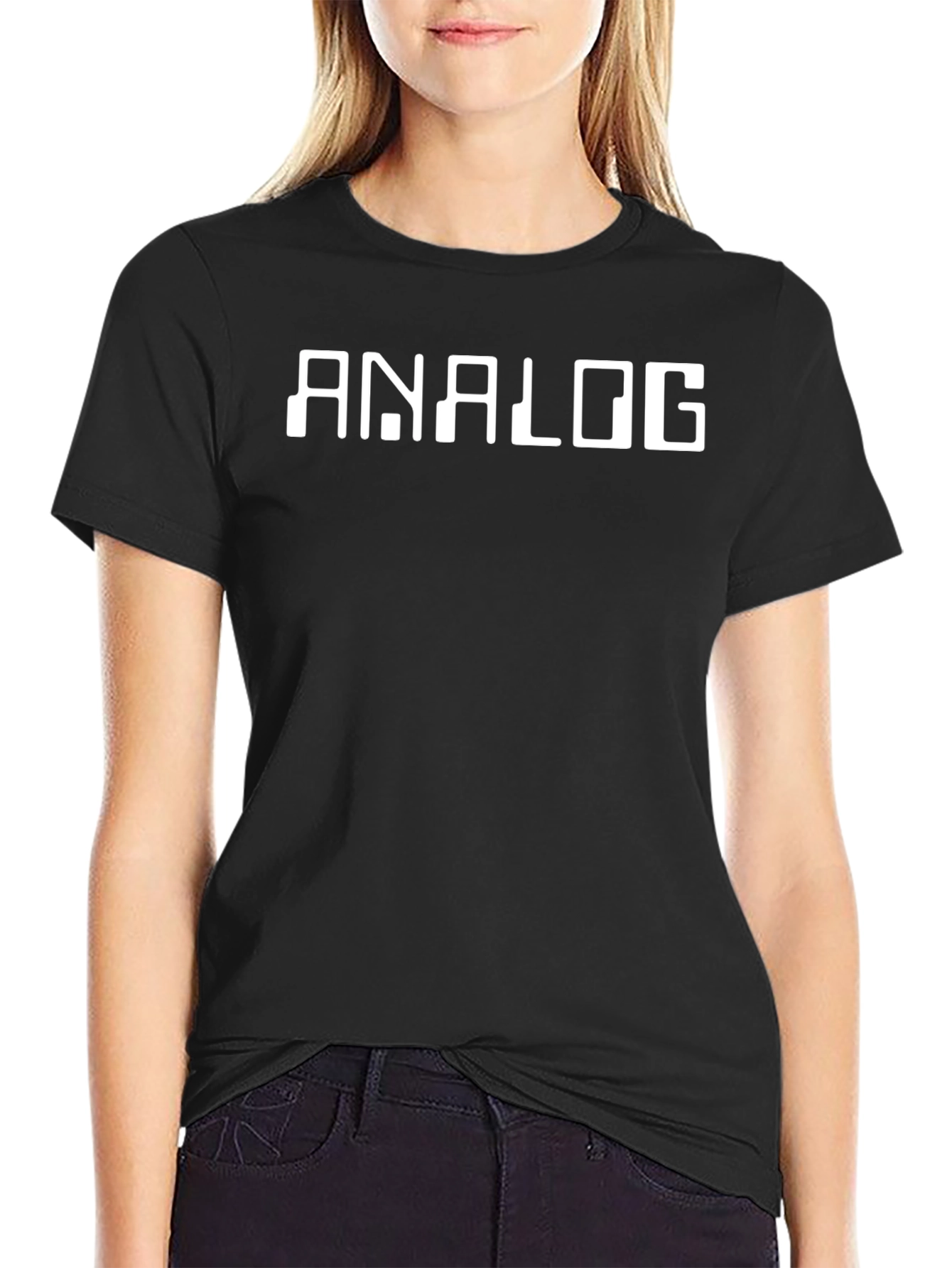 Analog Graphic Tee - Retro Style Black T-Shirt