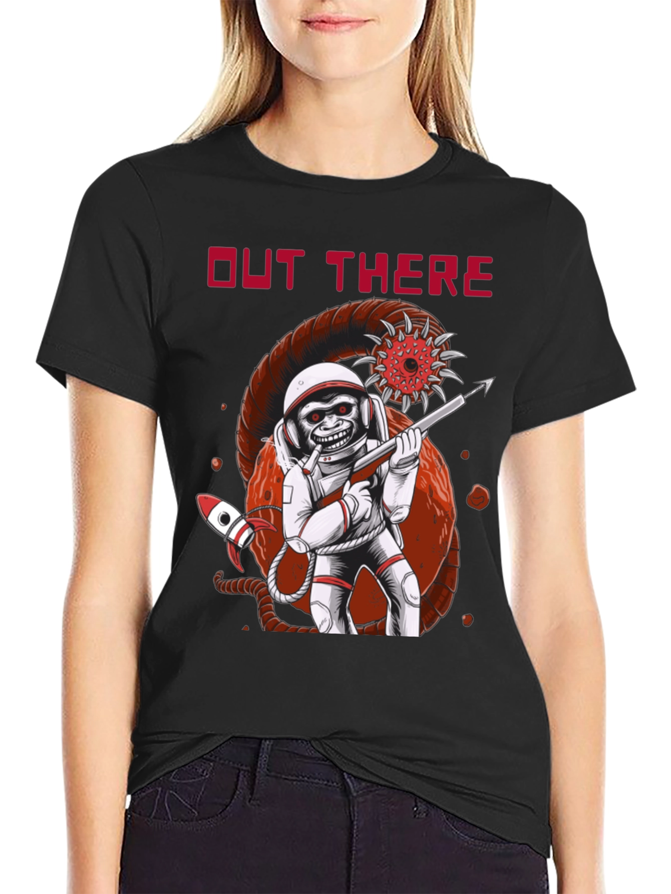 Out There T-Shirt: Space Monkey Astronaut