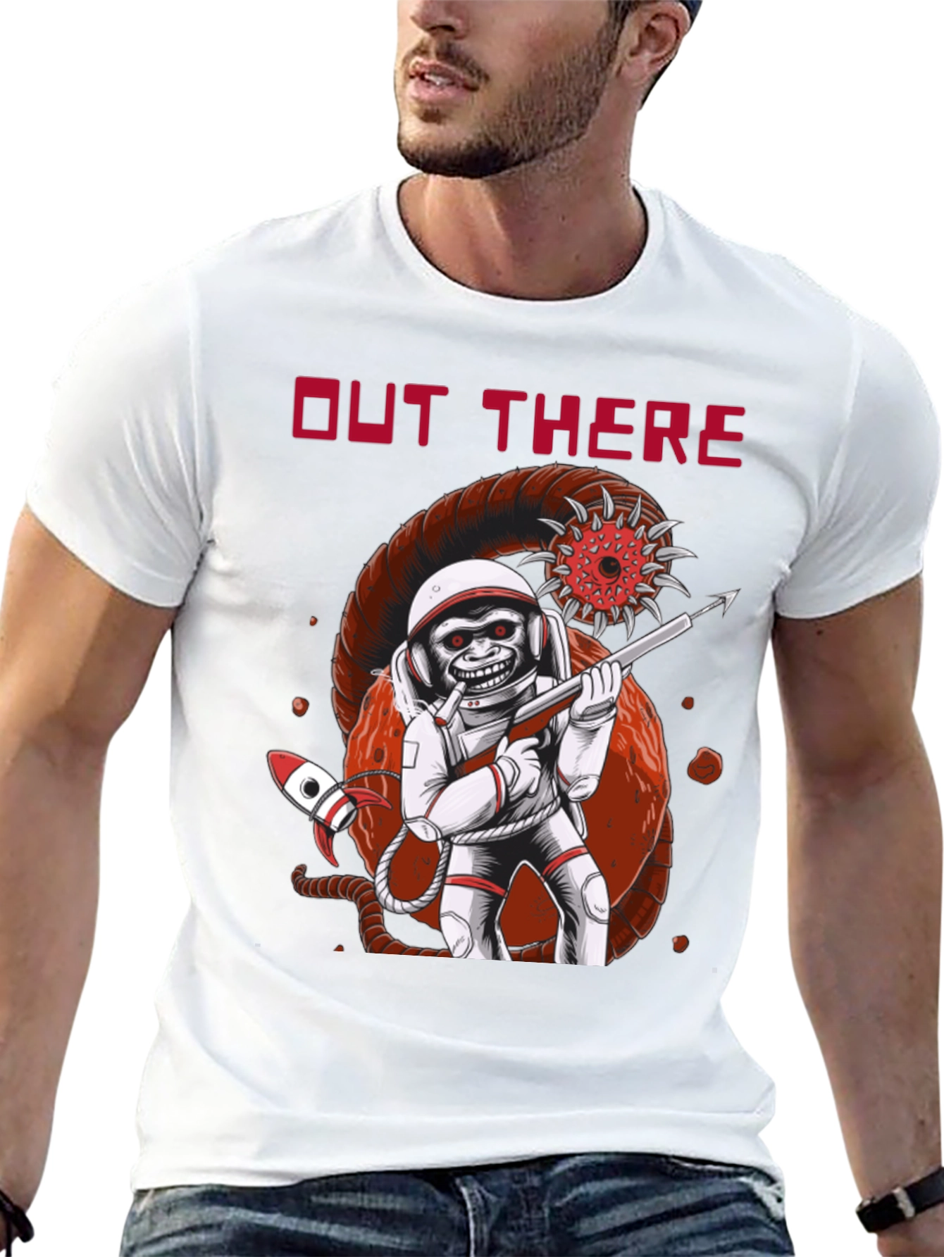 Out There T-Shirt: Space Monkey Astronaut