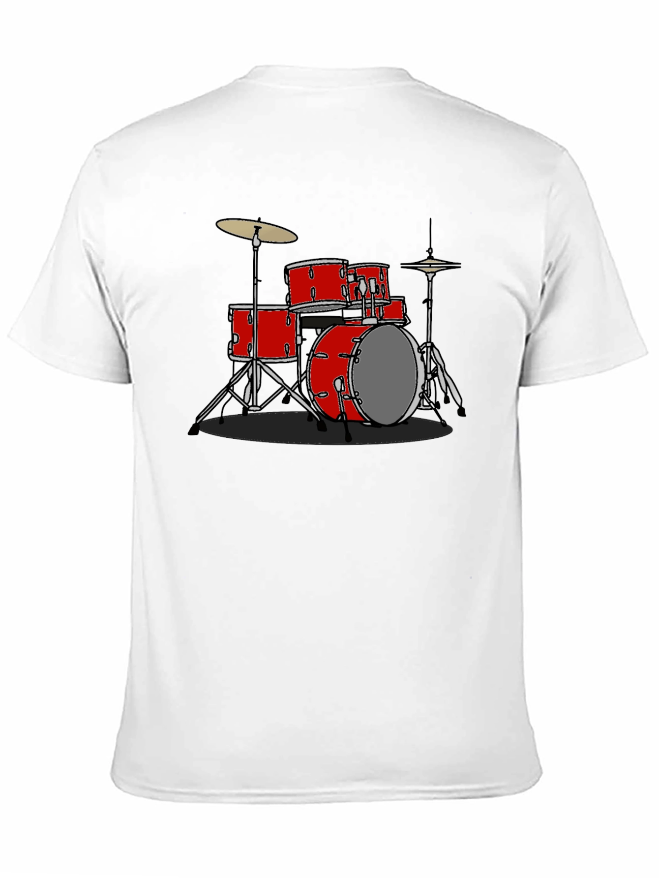 Red Drum Set Graphic Tee - Music Lovers Shirt