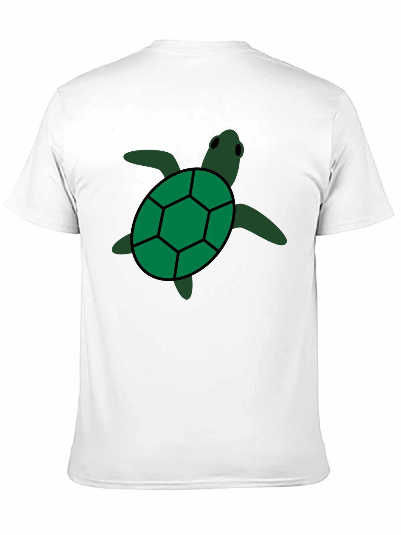 Green Sea Turtle Graphic Tee - Black Casual Shirt