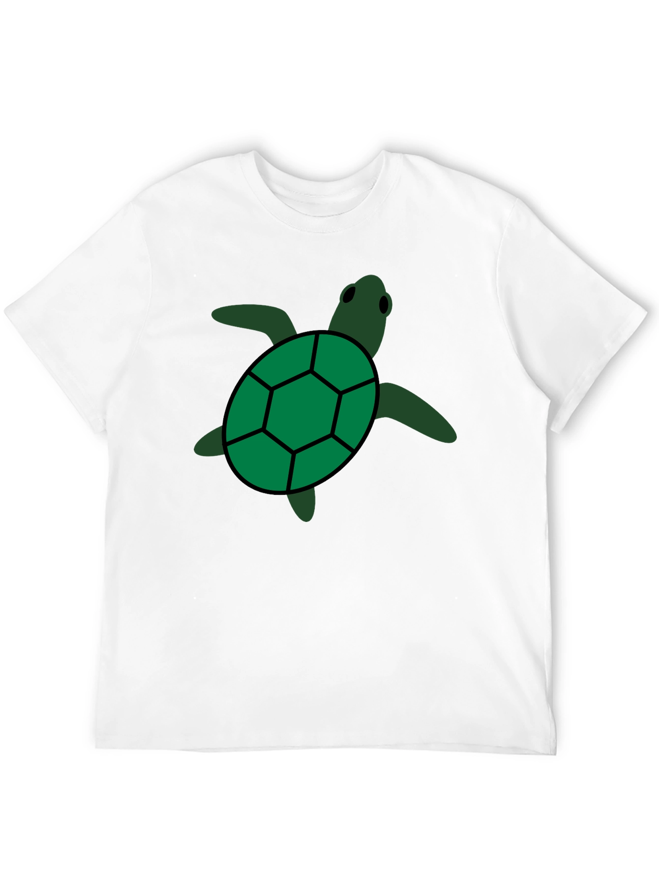 Green Sea Turtle Graphic Tee - Black Casual Shirt