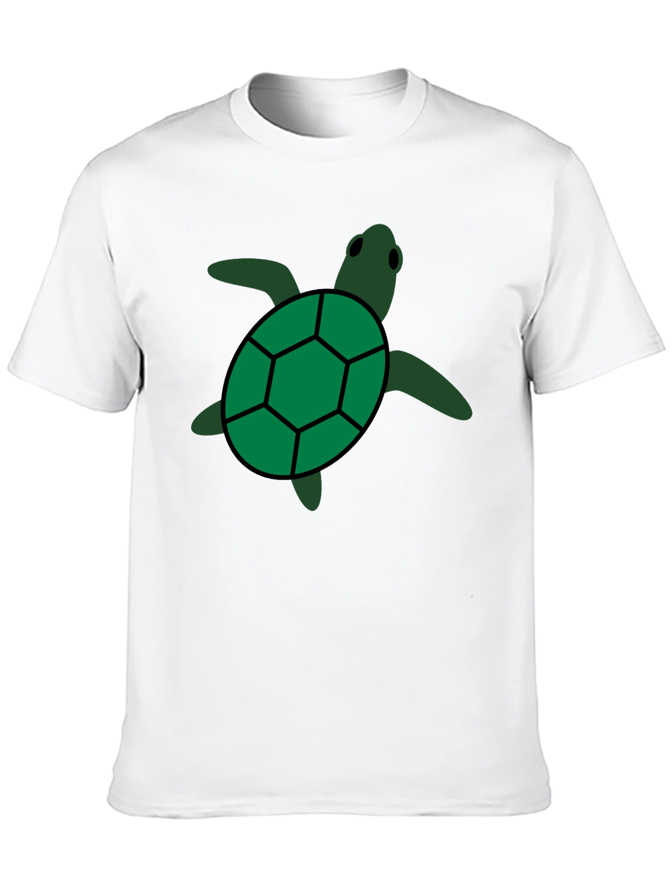 Green Sea Turtle Graphic Tee - Black Casual Shirt